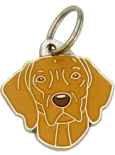 Weimaraner marrom <br> (placa de identificação para cães, Gravado incluído)
